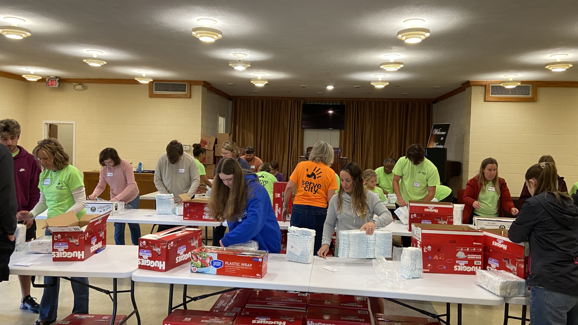 Big Volunteer Day Diaper Bank Packing Project Serve the City Peninsula